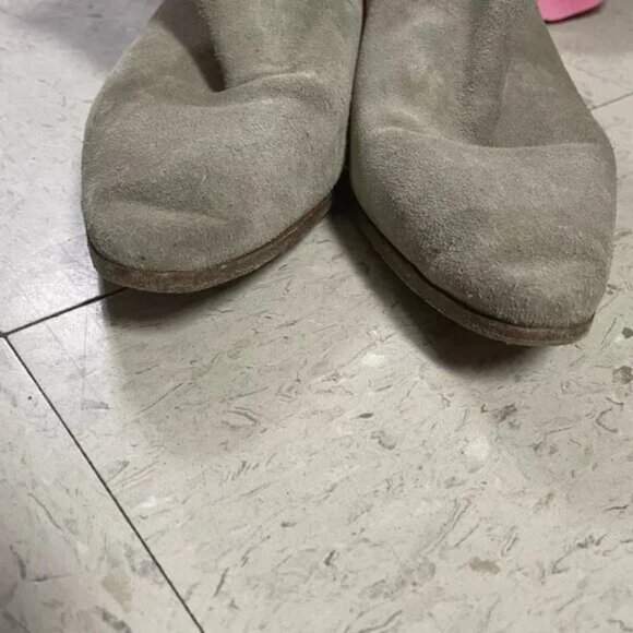 FRYE Ellen‎ Suede Buckle Short Ankle Bootie in Ash Cowboycore - Picture 5 of 10